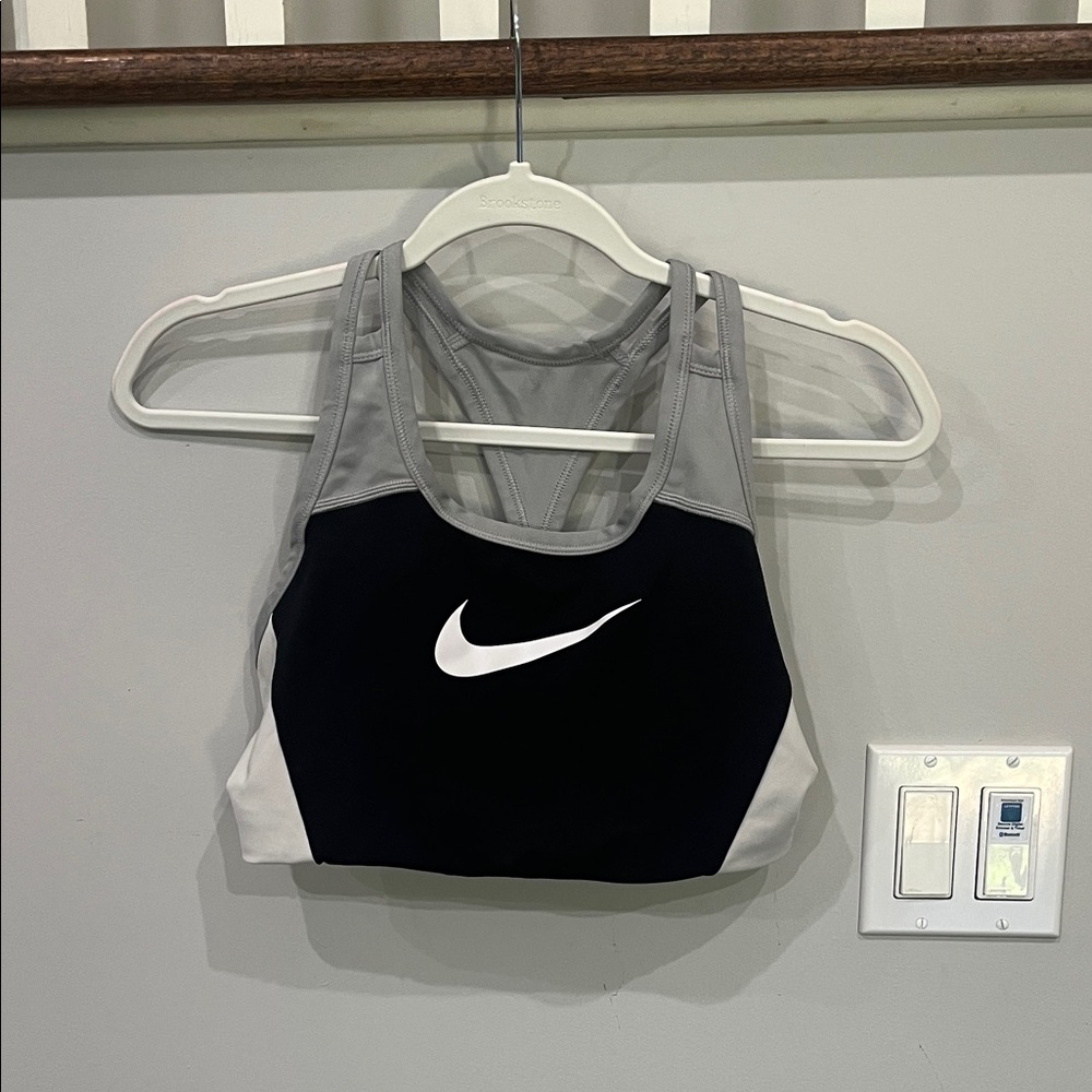 Nike Black and Gray Athletic Bra